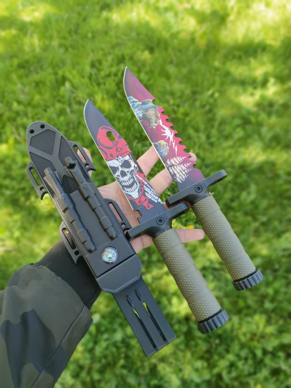 چاقوی شکاری چخماق دار کلمبیا 1 فولاد استیل ضد زنگ