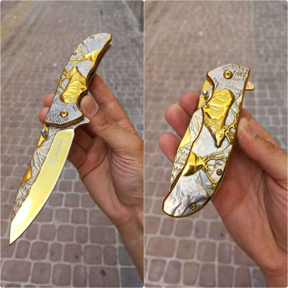 چاقوی جیبی برونینگ گوزن طلایی 1 چاقوی جیبی برونینگ گوزن طلایی