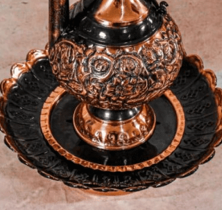 آفتابه لگن برجسته سیاه قلم مسی ممتاز 2 آفتابه لگن برجسته سیاه قلم مسی ممتاز