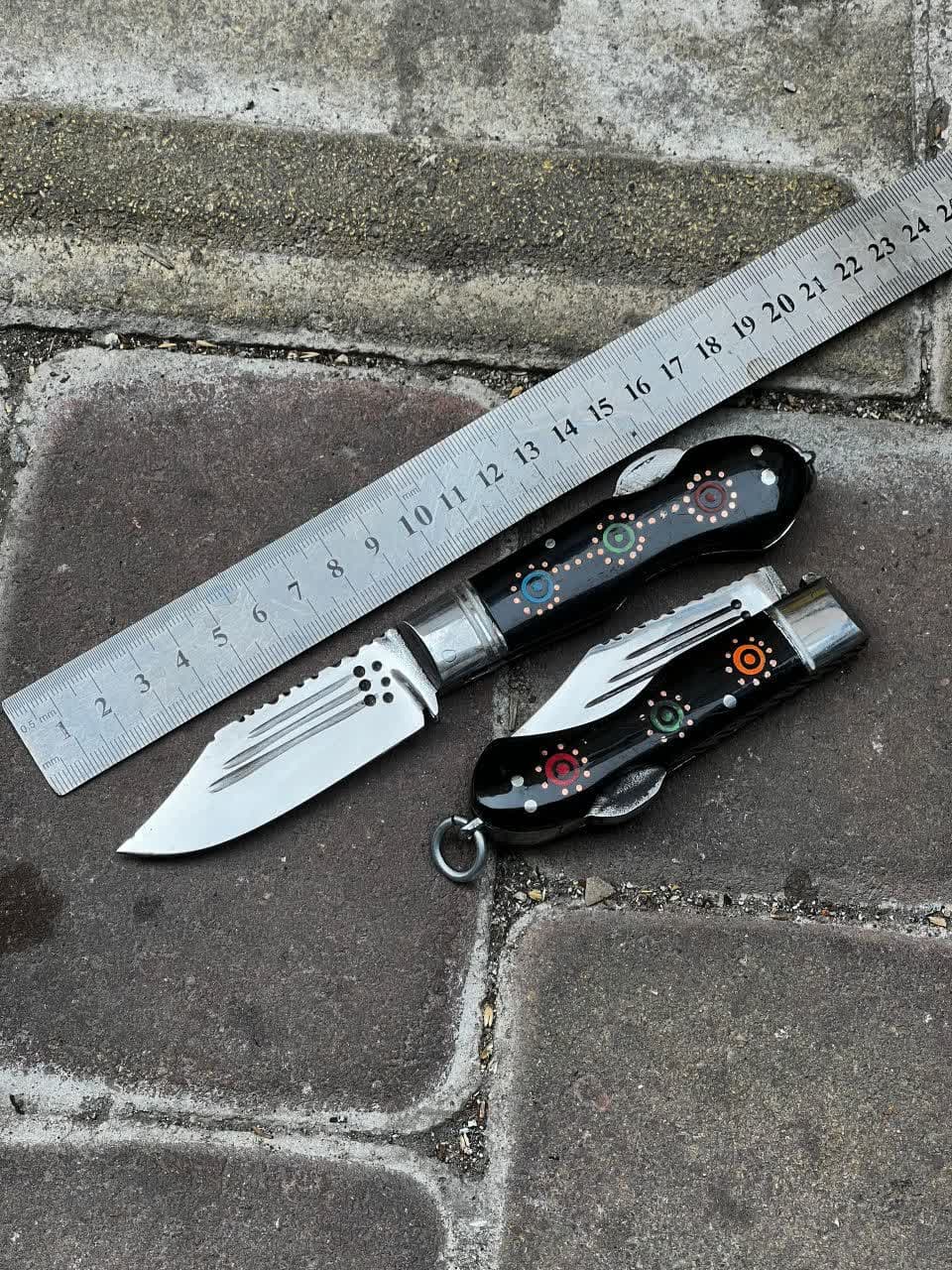 چاقوی پشت ضامن بابا طرح جدید 1 چاقوی پشت ضامن بابا طرح جدید