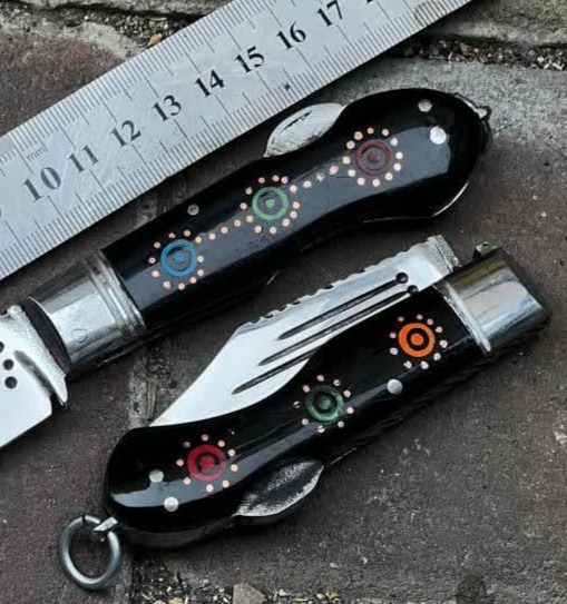 چاقوی پشت ضامن بابا طرح جدید 2 چاقوی پشت ضامن بابا طرح جدید