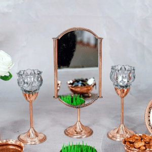 آینه و شمعدان مسی