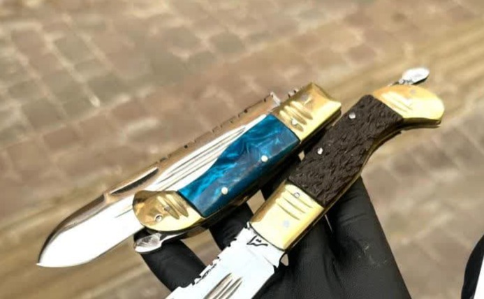 چاقوی نیم غلاف دنده ای زنجانی 3 چاقوی نیم غلاف دنده ای زنجانی