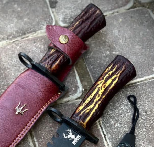 پک کارد شکاری چخماق و قطب نما 2 پک کارد شکاری چخماق و قطب نما