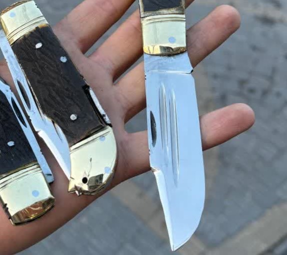 چاقوی پشت ضامن استیل 3 چاقوی پشت ضامن استیل