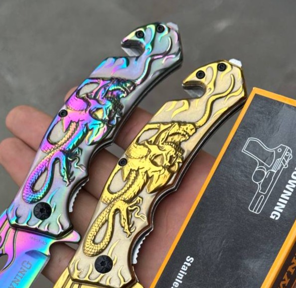 چاقو جیبی برونینگ اژدها طرح جدید 2 چاقو جیبی برونینگ اژدها طرح جدید