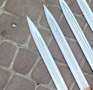 قمه 60 سانتی محرم دسته چوبی 3 قمه 60 سانتی محرم دسته چوبی