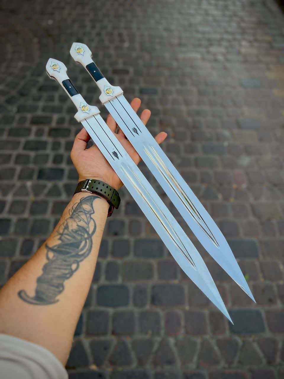 قمه زنجانی دسته فیبر سفید 1 قمه زنجانی دسته فیبر سفید