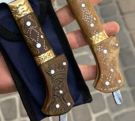 چاقوی دنده افغان طرح دار 2 چاقوی دنده افغان طرح دار