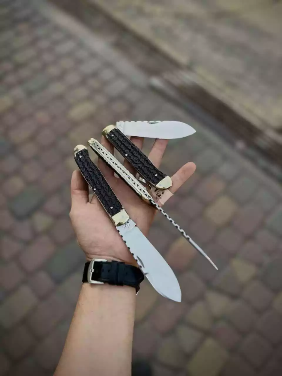 چاقوی تاشو طرح شاخ 1 چاقوی تاشو طرح شاخ