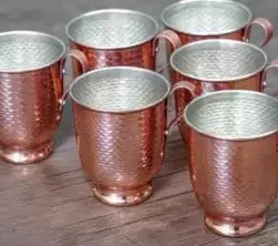 لیوان دسته دار مسی 2 لیوان دسته دار مسی