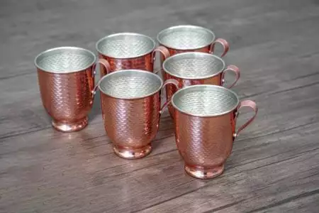 لیوان دسته دار مسی 1 لیوان دسته دار مسی