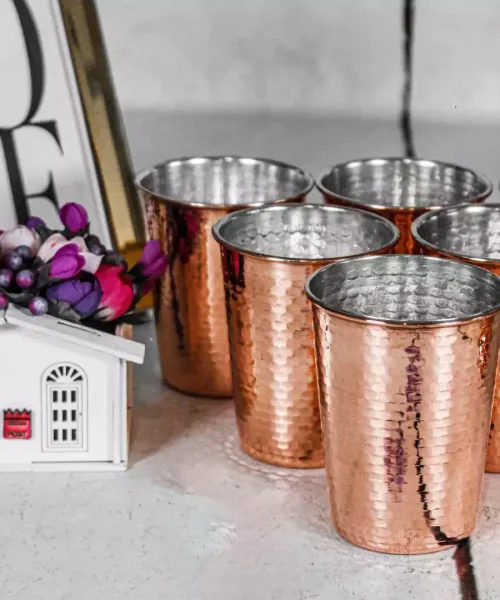 لیوان مسی بدون دسته