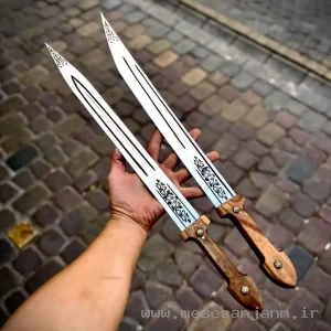 قمه 60 سانتی دسته چوبی طرح دار