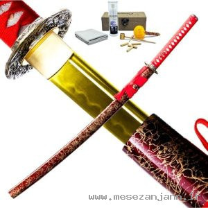 شمشیر سامورایی هامون دار طلایی