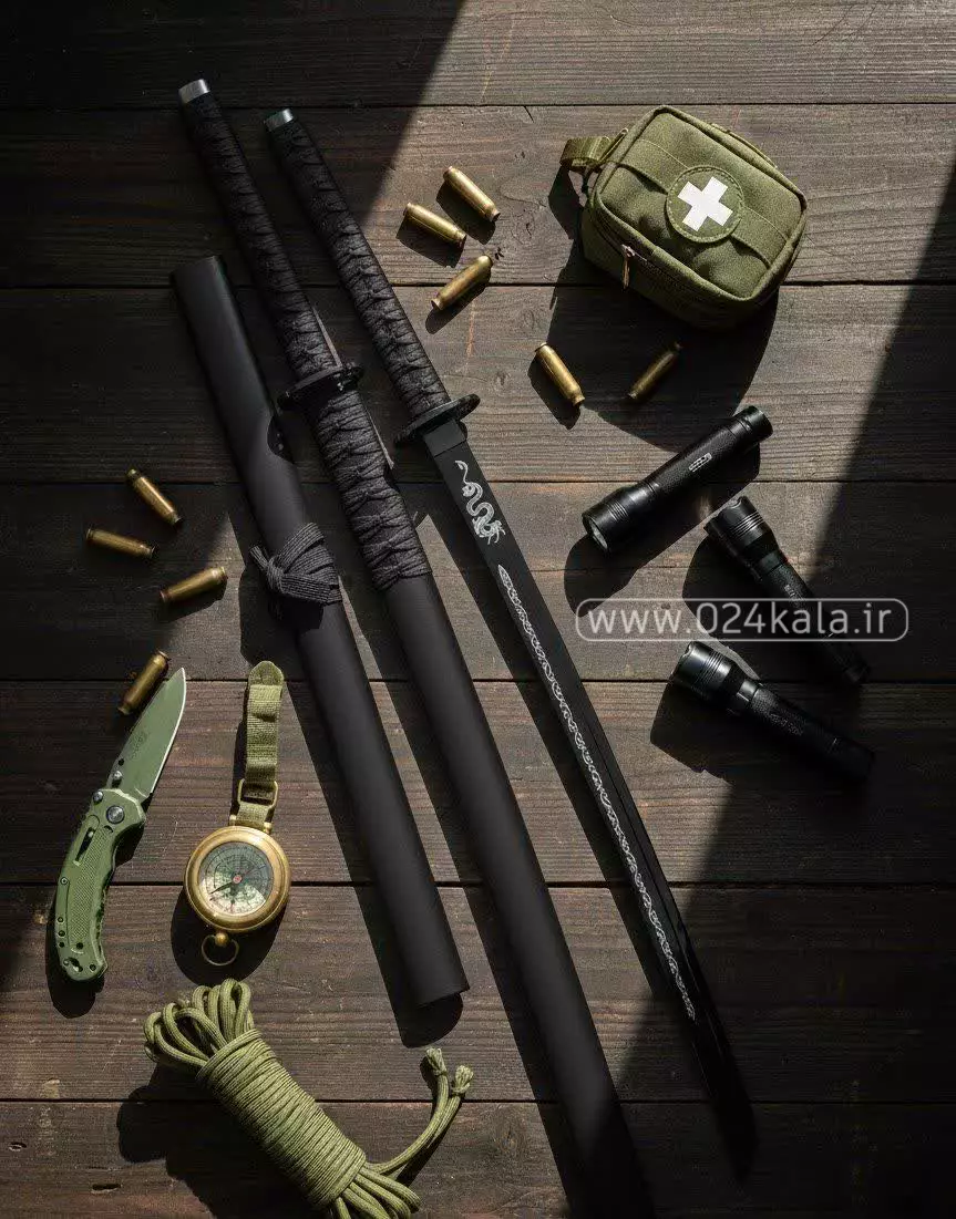 شمشیر سامورایی 1 متری فول مشکی 1 شمشیر سامورایی 1 متری فول مشکی