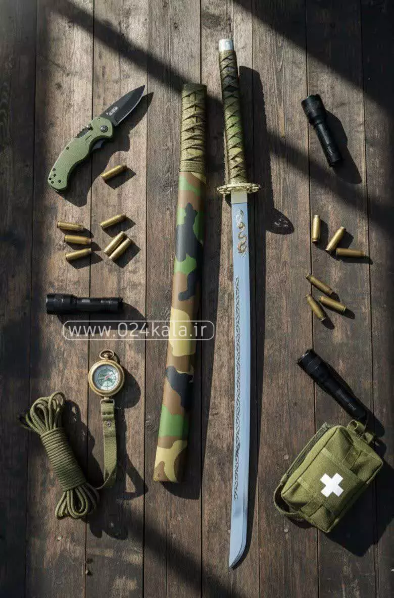 شمشیر سامورایی 1 متری نظامی 1 شمشیر سامورایی 1 متری نظامی