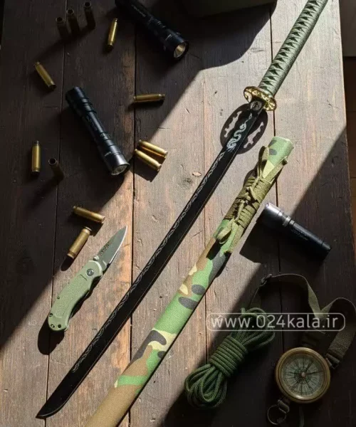 شمشیر سامورایی چریکی ارتشی تیغه ضد زنگ