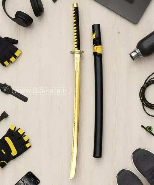 شمشیر سامورایی طرح طلایی حرفه ای