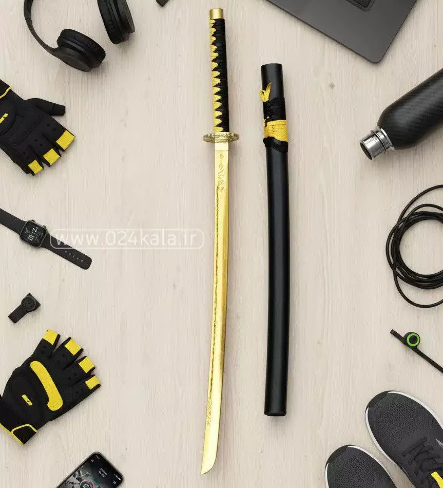 شمشیر سامورایی طرح طلایی حرفه ای 1 شمشیر سامورایی طرح طلایی حرفه ای