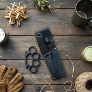 ست تخفیفی پنجه بوکس همراه با چاقوی بقا