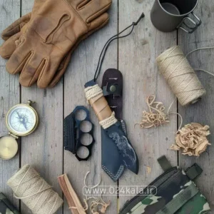 ست تخفیفی پنجه بوکس همراه با چاقوی شکاری K60