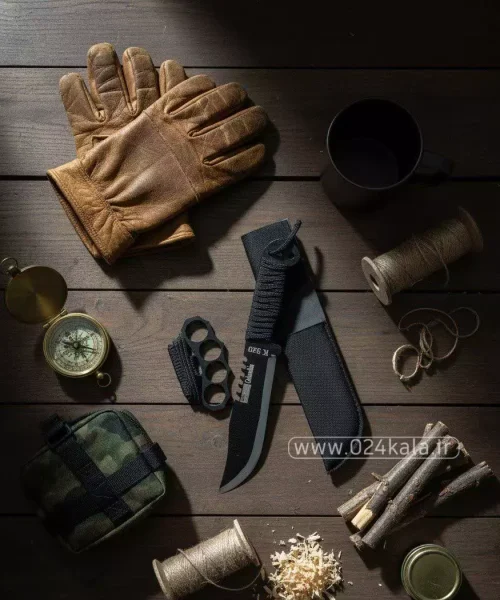 ست تخفیفی پنجه بوکس با چاقوی شکاری