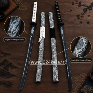شمشیر تمرینی 100 سانتی مدل پوست ماری استاد عباسی