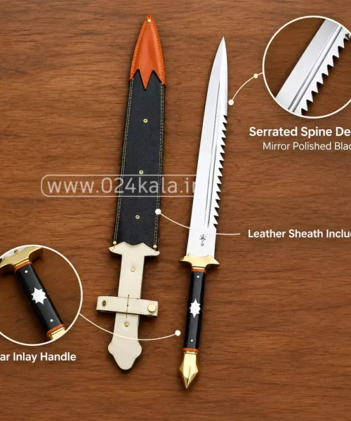 شمشیر کلکسیونی 60 سانتی تیغه فولاد فنر آلمانی درجه یک