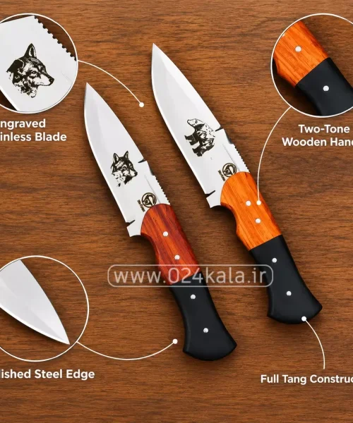 چاقوی شکاری اکونومی ارزان تیغه فولادی فنر CK60