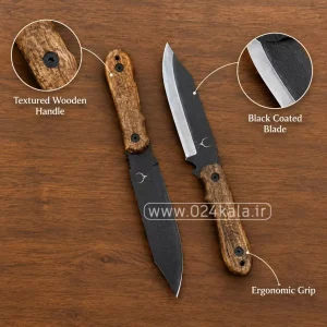 چاقو شکاری کوله ای تیغه ضد زنگ درجه یک