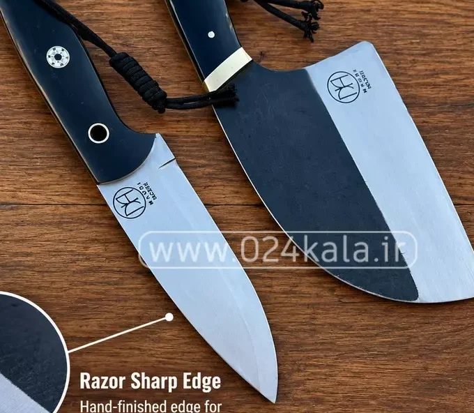 ست 2 عددی تخفیفی طبیعت گردی چاقوی شکاری و ساطور سفارشی 2 ست 2 عددی تخفیفی طبیعت گردی چاقوی شکاری و ساطور سفارشی