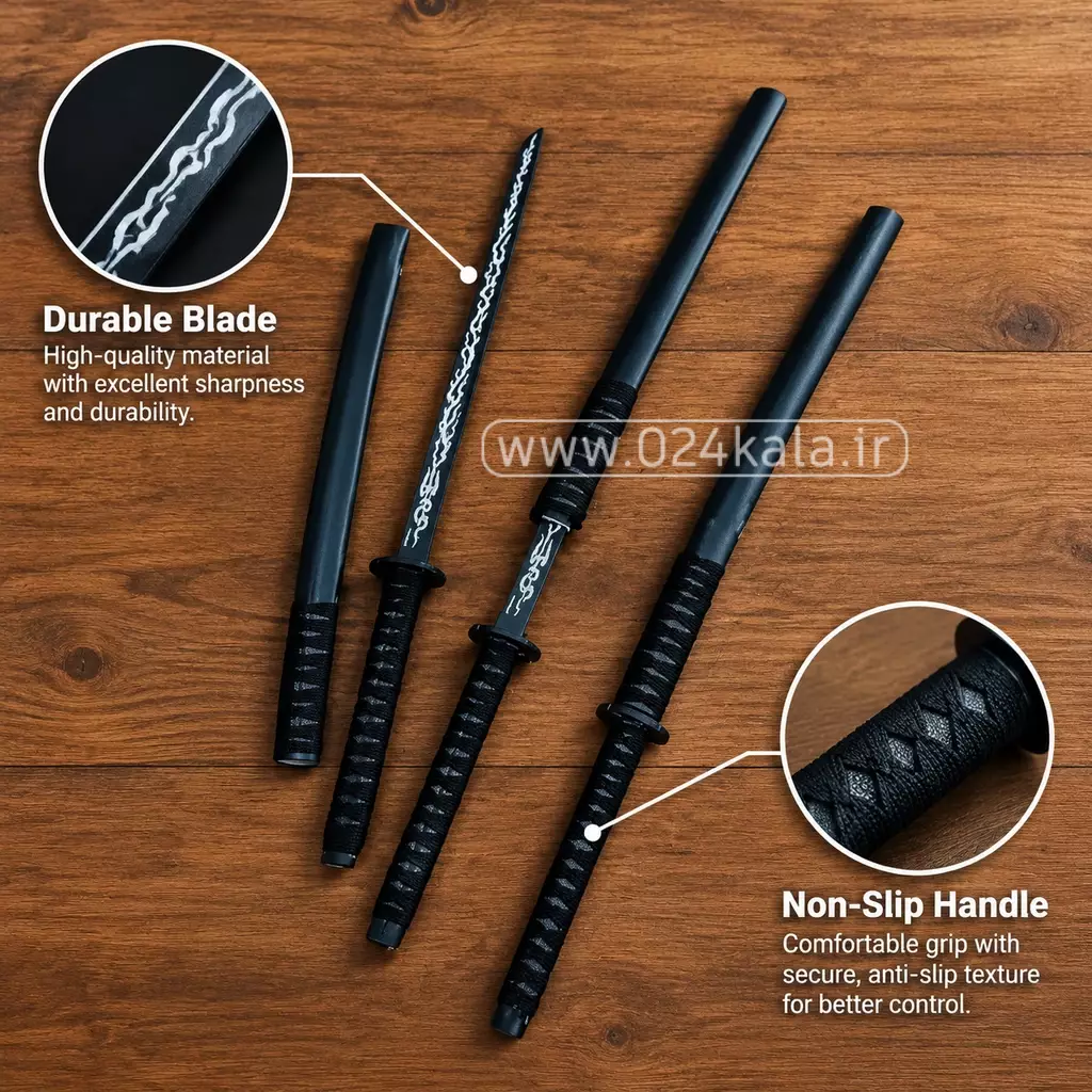 شمشیر 1 متری کاتانا Full-Black تیغه فولاد فنر آلمانی ضد زنگ 1 شمشیر 1 متری کاتانا Full-Black تیغه فولاد فنر آلمانی ضد زنگ